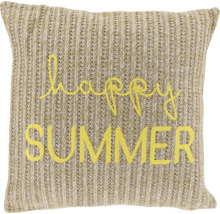 "Dekokissen mit dem Schriftzug ""Happy Summer""."