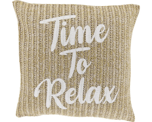 Dekokissen Unique Living Don Time to Relax beige 45x45 cm