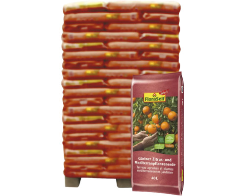 Zitruserde & Mediterranpflanzenerde FloraSelf Select 60x40 L (= 2,4 m³) Palette inkl. Lieferung Zitruserde & Mediterranpflanzenerde FloraSelf Select 60x40 L (= 2,4 m³) Palette inkl. Lieferung