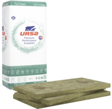 Verpackung Steinwolle TECTONIC von Ursa und drei Steinwolleplatten