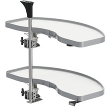 Schwenkbarer Küchenschrankeinsatz mit zwei Böden