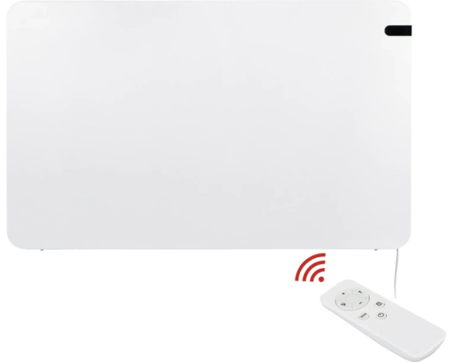 Flacher Heizkörper mit Fernbedienung zur Temperaturregelung