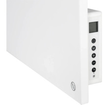 Weiße Elektroheizung mit Display und Bedienknöpfen