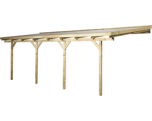Holzunterstand mit Flachdach