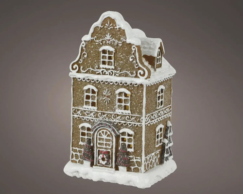 Lebkuchenhaus Dekoration mit Beleuchtung