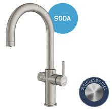 Küchenarmatur Keo Soda edelstahl matt für Sprudel ohne Systembox und Filter
