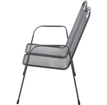 Gartenstuhl aus Metall mit Armlehnen