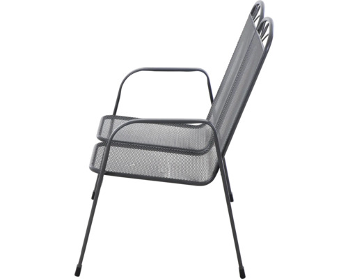 Gartenstuhl aus Metall mit Armlehnen