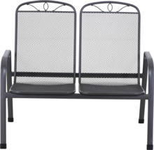 Zweisitzer Gartenbank aus Metall