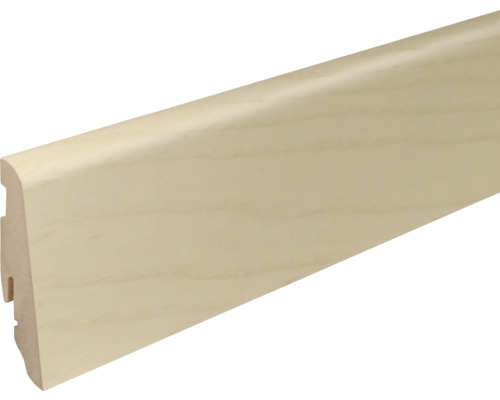 Sockelleiste FU060L1 MDF, 19x58x2400 mm, Esche perlweiß FLES078 Sockelleiste aus Holz