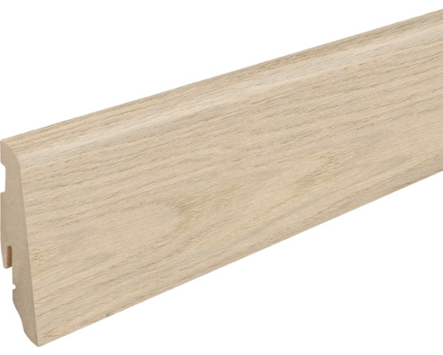 Sockelleiste FU060L1 MDF, 19x58x2400 mm, Eiche weiß EGEI228 Sockelleiste aus Holz
