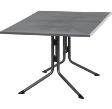 Quadratischer Klapptisch für den Garten aus Metall