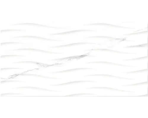 Weiße Wandfliese mit Wellenstruktur