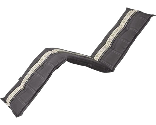 Auflage für Gartenliege mit Schriftzug und Karomuster