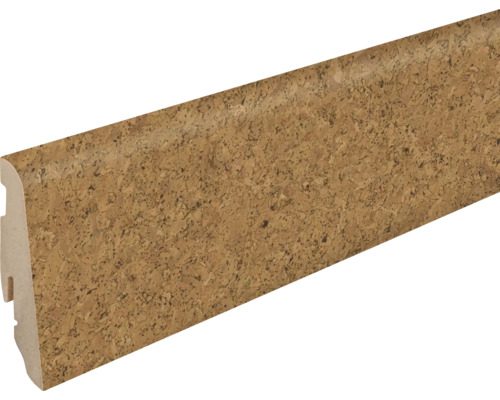 Sockelleiste FU060L1 MDF, 19x58x2400 mm, Kork claro FOKO004 foliert Sockelleiste aus Kork