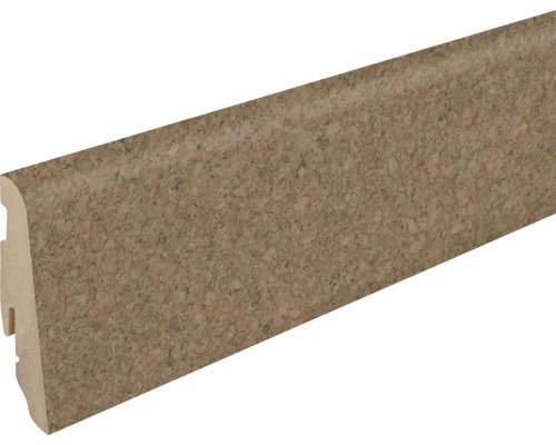 Sockelleiste FU060L1 MDF, 19x58x2400 mm, Kork dunkel FOKO043 foliert Sockelleiste aus Kork