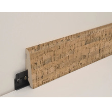 Sockelleiste mit Korkoptik und Befestigungssystem