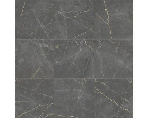 Neun graue Bodenfliesen mit Marmormuster