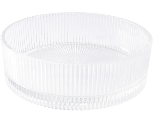 Glas Obstschale mit gerippter Textur