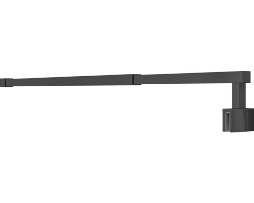 Stabilisationsbügel Form & Style Modena eckig 730 - 1200 mm ausziehbar schwarz matt Schwenkarm für Duschkabine