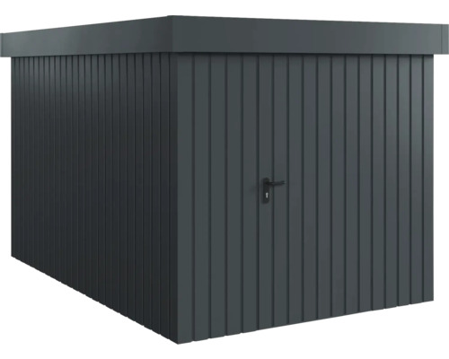 Gerätehaus aus Metall mit Tür und Griff