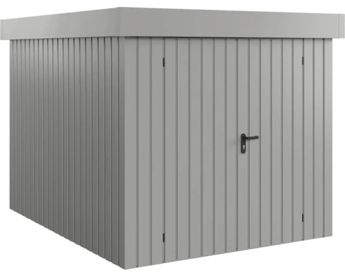 Gartenhaus Hörmann EcoStar Euroline Flachdach, Doppeltür 237 x 278 cm graualuminium Gartenschrank aus Metall mit Tür und Griff