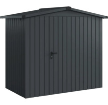 Geräteschuppen aus Metall mit Tür und Dach