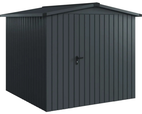 Metall Gerätehaus mit Tür und Satteldach
