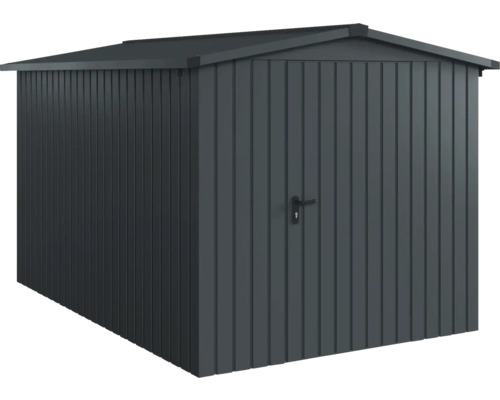 Gartenhaus Hörmann EcoStar Euroline Satteldach, Einzeltür 237 x 325 cm anthrazit Metall Gerätehaus mit Tür