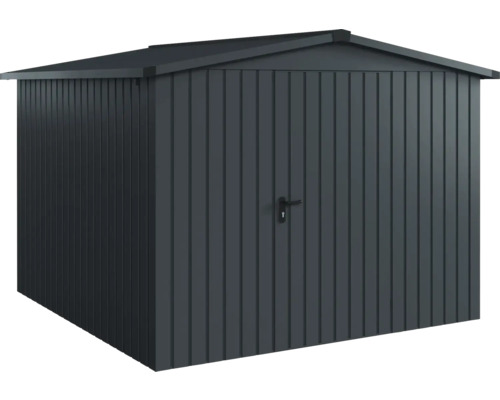 Gartenhaus Hörmann EcoStar Euroline Satteldach, Einzeltür 285 x 278 cm anthrazit Metall Gerätehaus mit Tür und Satteldach