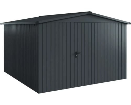 Metall Gerätehaus mit Satteldach und Tür