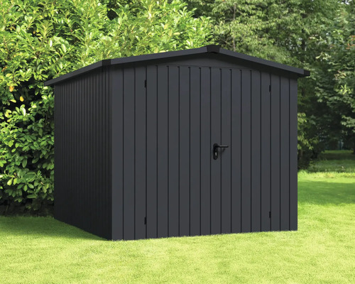 Metall Gerätehaus mit Doppeltür im Garten