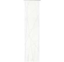 Weiße Rollgardine mit geometrischem Muster für Fenster