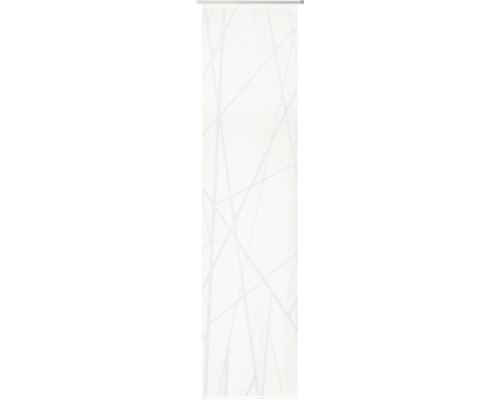 Weiße Rollgardine mit geometrischem Muster für Fenster