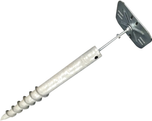 Schraubfundament Hörmann EcoStar Euroline 7 Schrauben 6 x 6 x 66 cm silber Dämmstoffdübel mit Schraube und Teller