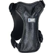 Schwarzes Hundegeschirr mit Armored Tech Logo