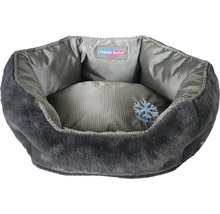 Graues Tierbett mit Thermo Switch Logo