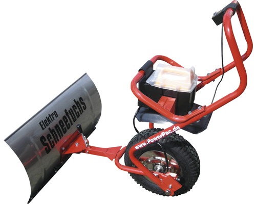 Akku-Schneeräumer Elektro Schneeschieber Kehrmaschine PowerPac ES230 Schneefuchs Elektro Schneeschieber mit Rädern und Akku
