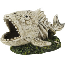 Dekoration für ein Aquarium in Form eines Fischskeletts.