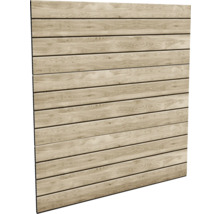 Holzwand aus horizontalen Brettern
