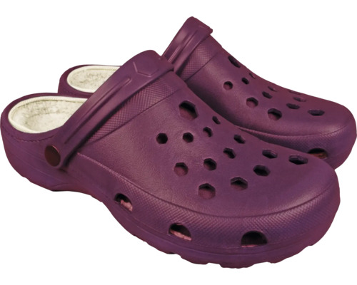 Lila Clogs mit Fütterung