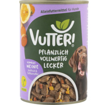 Vutteri Alleinfuttermittel für Hunde mit Jackfruit und Süßkartoffel in einer Dose