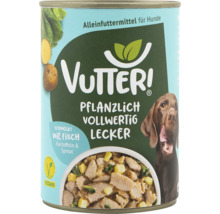 Vutter Alleinfuttermittel für Hunde mit Fisch, Kartoffeln und Spinat in Dose