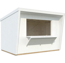 Marktstand Palmako Kira 7,7 m² inkl. Fußboden 355 x 290 cm weiß