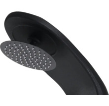Schwarzer Duschkopf mit Brausekopf
