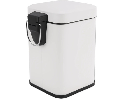 Weißer Treteimer mit rechteckiger Form