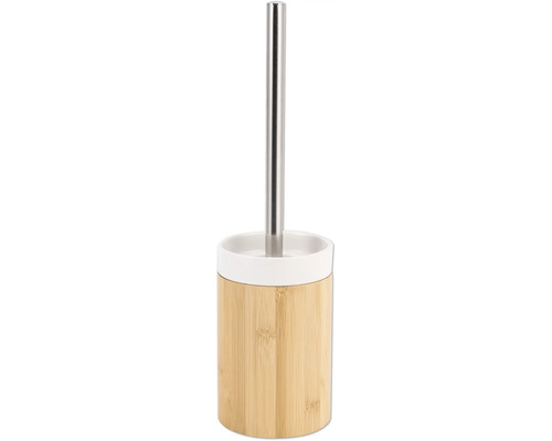 Toilettenbürstengarnitur aus Bambus und Metall