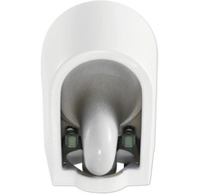 Weißes Urinal von oben