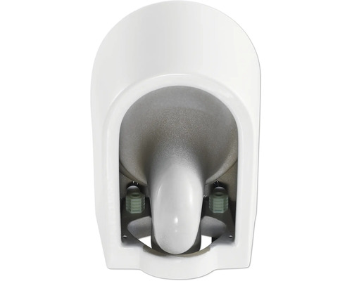 Weißes Urinal von oben