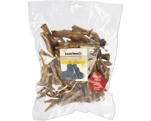 Beutel mit Beetztees Hühnerfüßen für Hunde